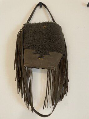 Jerome Dreyfuss Mario Fringe Shearling Leather Bag